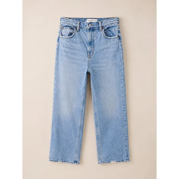 Abercrombie & Fitch Womens Jeans 28 Light Wash 90s Straight Ultra High Rise - Image 2