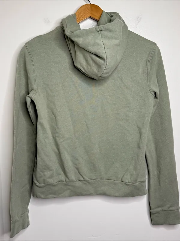 Y2K Hollister Zip Up Hoodie Sweatshirt Size Small Olive Sage Green Soft Comfy - Image 4