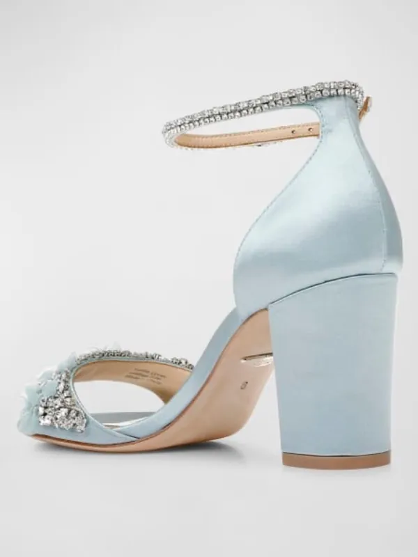 NEW Badgley Mischka Satin Finesse Block Heel 6.5 - Image 3