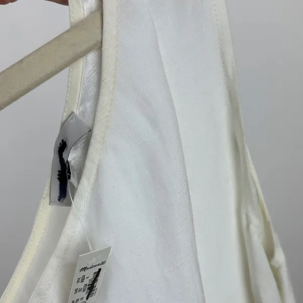 Madewell One Shoulder Midi Dress Linen Blend Lighthouse Minimalist US 4 NWT - Image 14