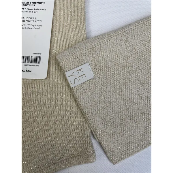 Athleta M Alicia Keys Inner Strength Merino Wool Bodysuit Chantilly Cream Medium - Image 11