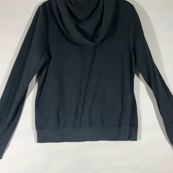Nike Funnel‎ Cowl Neck Sweatshirt Hoodie Women Xs Black/Gold Glitter Logo A73 - Image 2