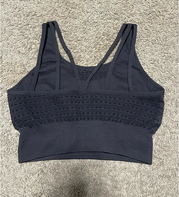 Black GYMSHARK Energy Seamless Sports Bra / Crop Top Size M, w. Medium Support - Image 2