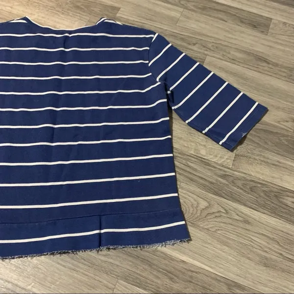 ❤️Zara Trafaluc Blue White Stripe Shirt; Medium Women’s - Image 8