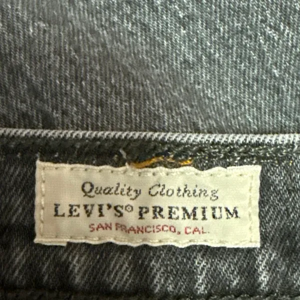 Levi's 501 Swan Island Gray Wash High Waist Stretch Skinny Denim Jeans Size 26 - Image 4