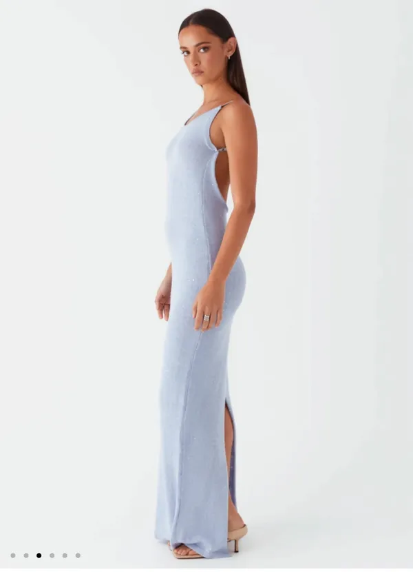 Peppermayo Scarlett Steel Maxi Dress - Powder Blue - Image 2