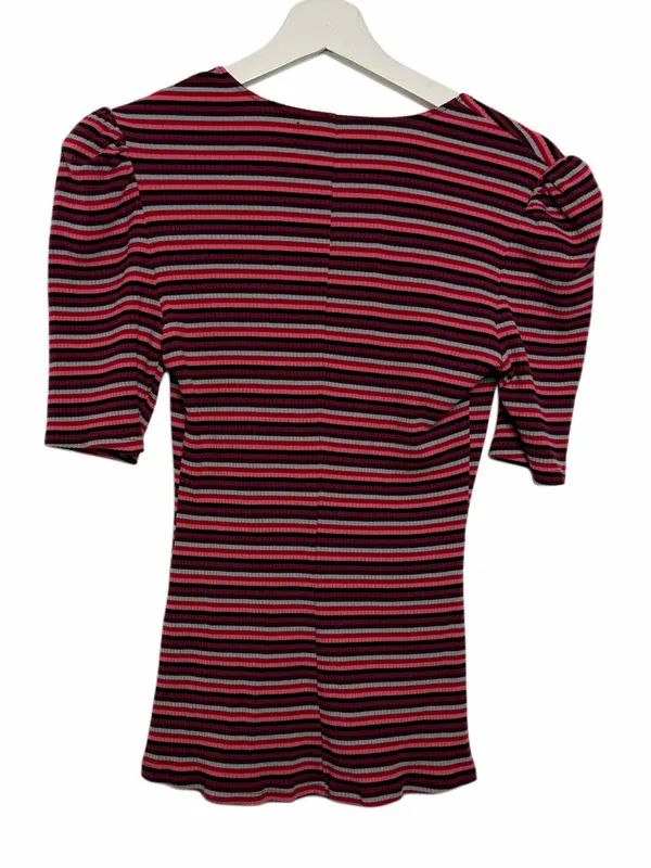 Reformation Striped V-Neck Top - Image 3