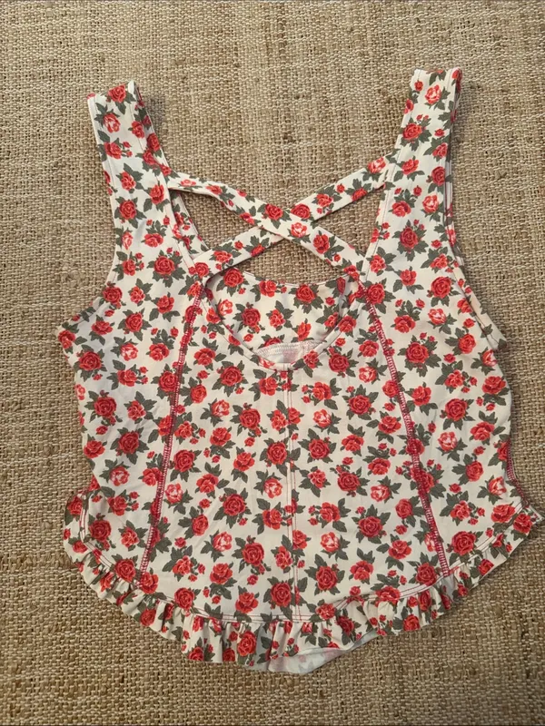Free People Melanie Tank Top Rose Floral Medium - Image 11