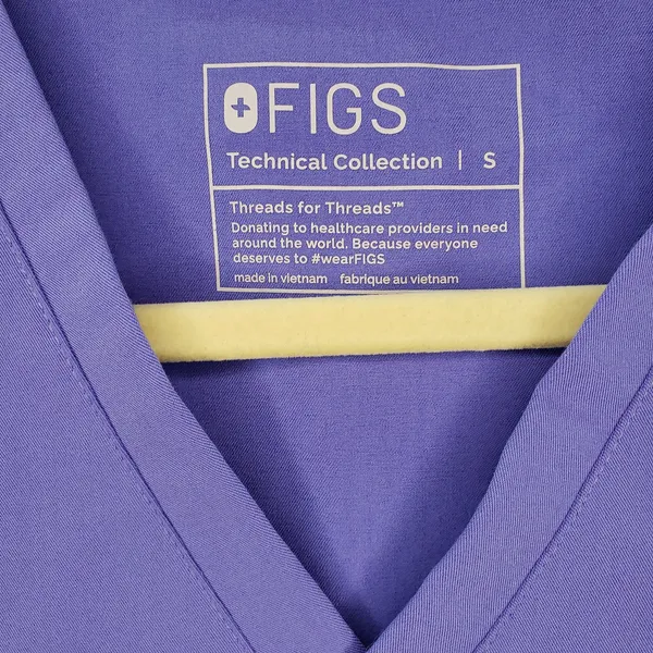 FIGS Catarina Scrub Top Wisteria Purple Women's Small Medical Uniform - Image 3
