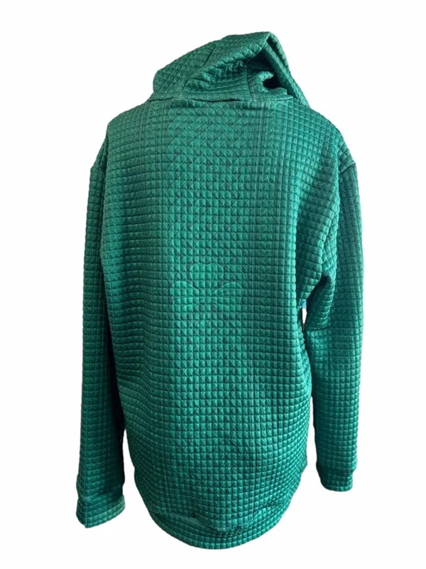 Women's NEW Dark Green Shamrock Hoodie with Kangaroo Pocket Size 2XL #260749 - Image 4