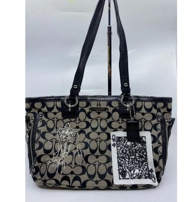 Coach Black Tote Bag Customized W/ embellishments - Image 2