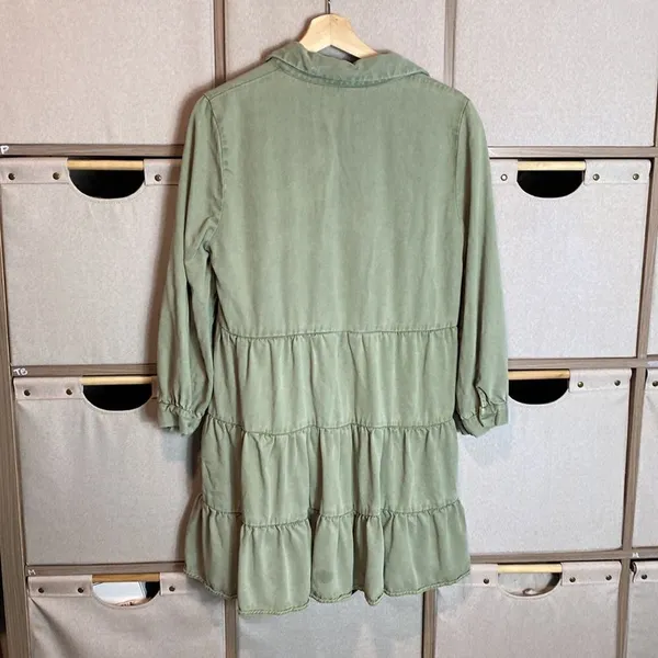 Zara Lyocell tiered mini dress - Image 6