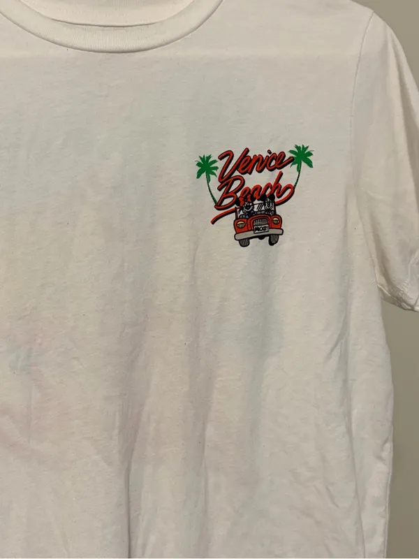 Disney Venice Beach White Graphic Tee - Casual - Image 2