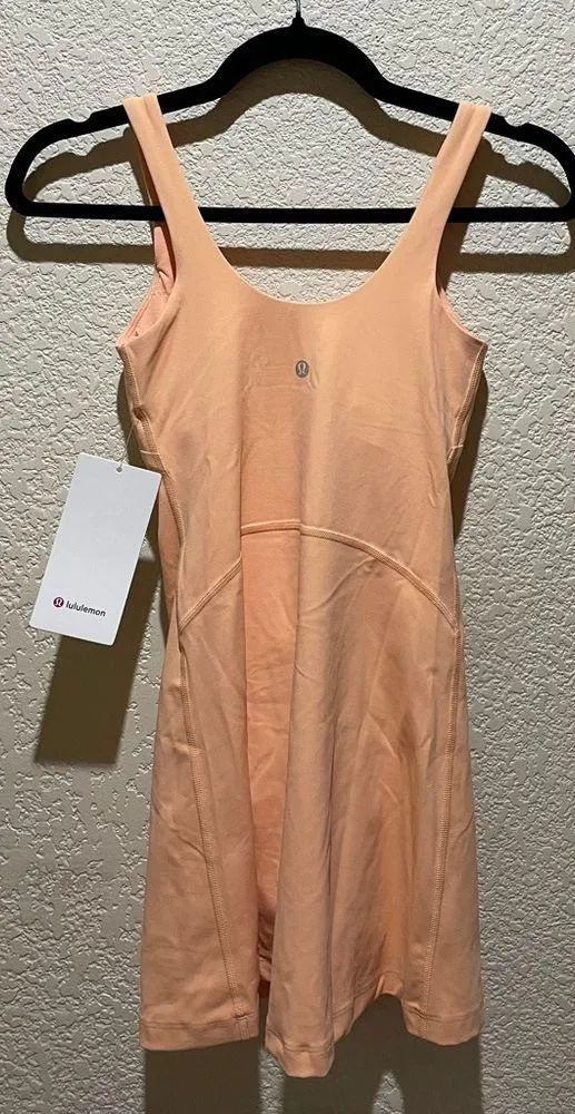 NEW Lululemon Align Dress Peach Bellini Built in Shorts Butterly Soft Size 2 - Image 8
