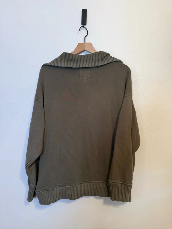 Aerie Down To Earth oversized quarter-zip‎ sweatshirt - Image 5