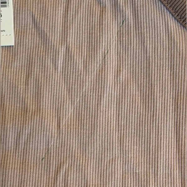 NWT Madewell bright side fitted tank top tan brown trim STUBBORN GREEN TAPE - Image 4