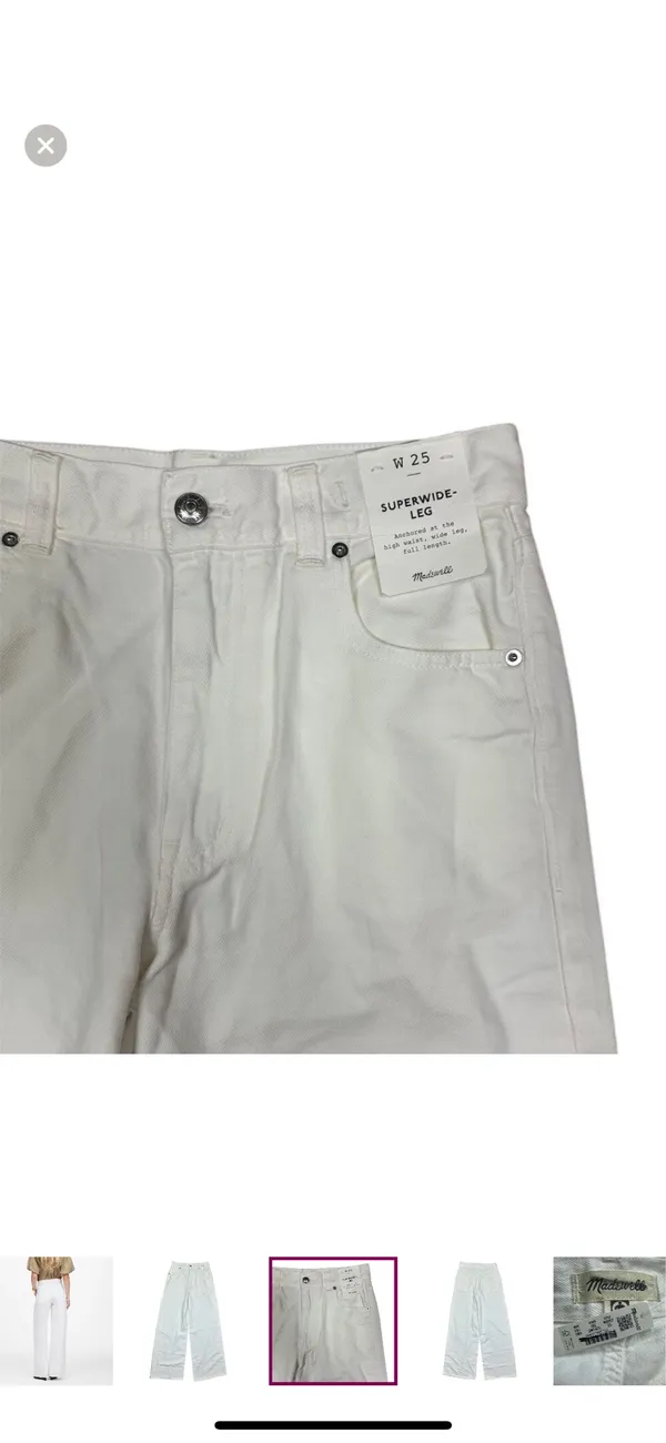 Madewell Superwide-Leg Jeans White - Image 7