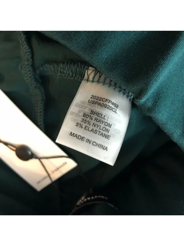 Universal Standard Womens Ponte Pants Pull On Zip Pockets Green 4XS US 00-0 - Image 4