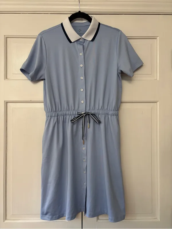 Tuckernuck Light Blue Short Sleeve Performance Jersey Alcott Golf Dress Medium - Image 2