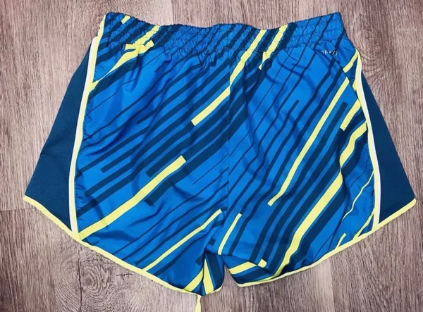 Vintage Style Nike Tempo Shorts Blue Stripe Pattern Y2K Gym Indie Athletic - Image 2