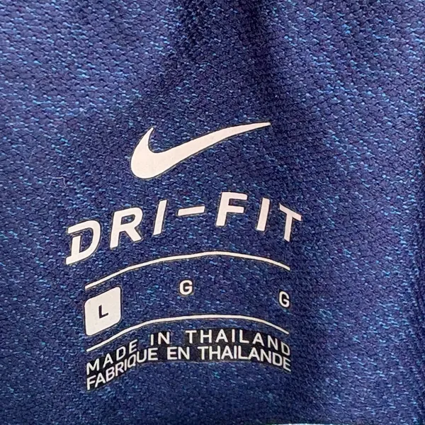 Nike Women's Heathered Blue Pull on Drawstring Dry-Fit Active Shorts - Image 5