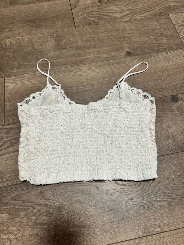 Lace Express Top Crop White Medium - Image 3