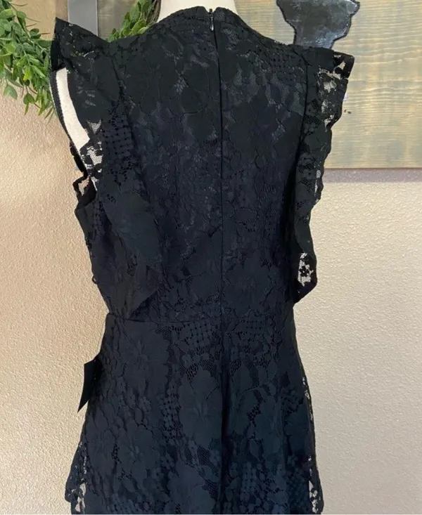 Lulus Molinetto Black Lace Ruffled Tiered Sleeveless Maxi Dress - Image 10
