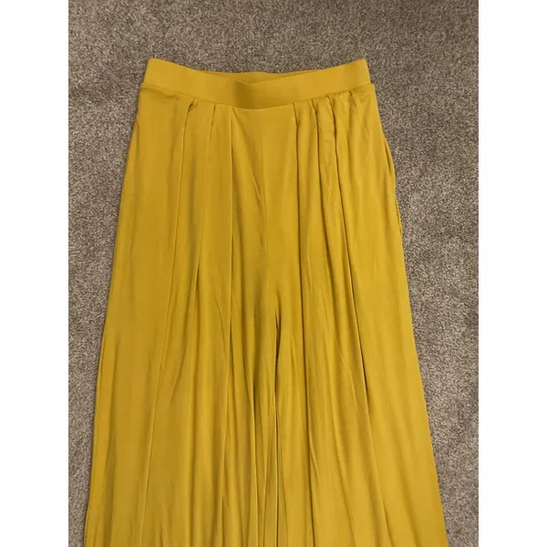 NWT Jluxlabel Yellow Mustard Devyn Wide-Leg Viscose Pants, M - Image 3