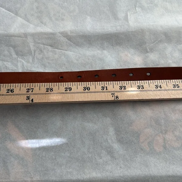 LEATHER BELT Sz: L/34” Tan - Image 6