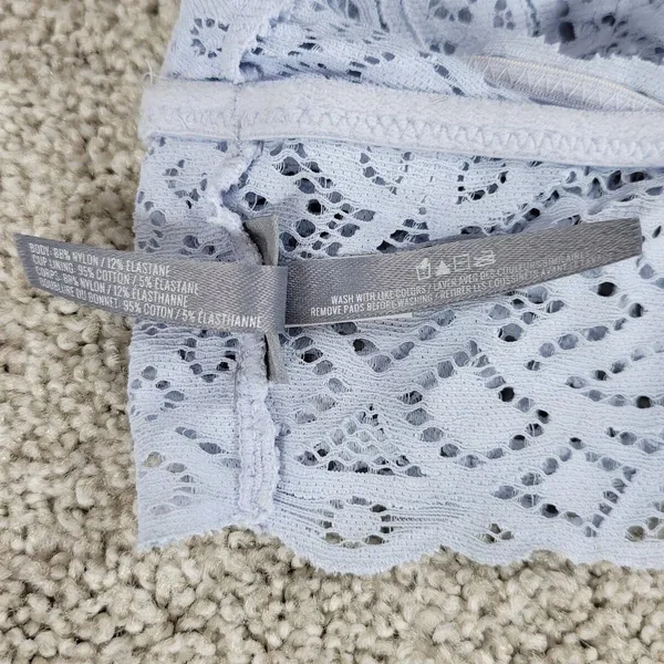 Aerie Lace Bralette Womens S Blue Padded Adjustable Crossed Strap Lingerie Top - Image 6