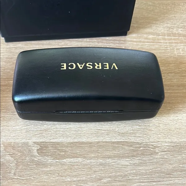 EMPTY Versace Black Sunglass Protective Case AND EMPTY box - Image 5