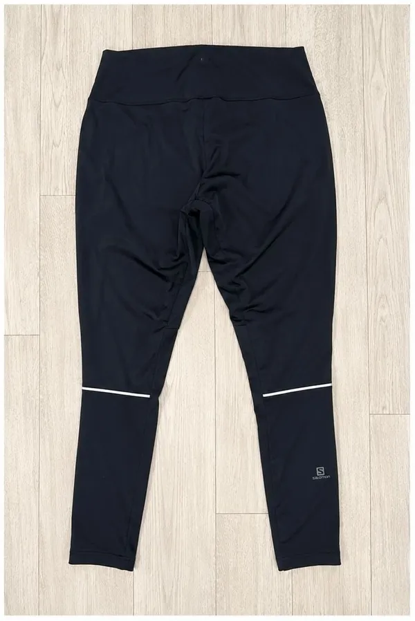 Salomon Women's Lightning Light Shell Athletic Running Tights Black XL - Image 2