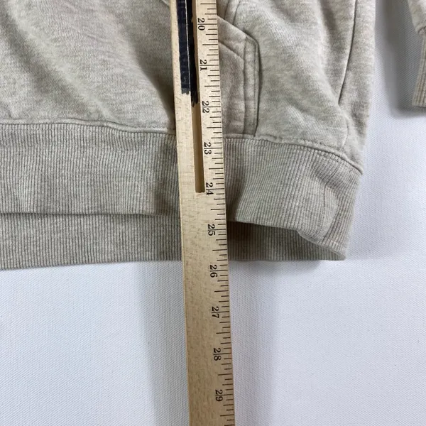 Columbia Hoodie Sweatshirt Womens Large Beige Pockets Drawstring Pullover READ - Image 8