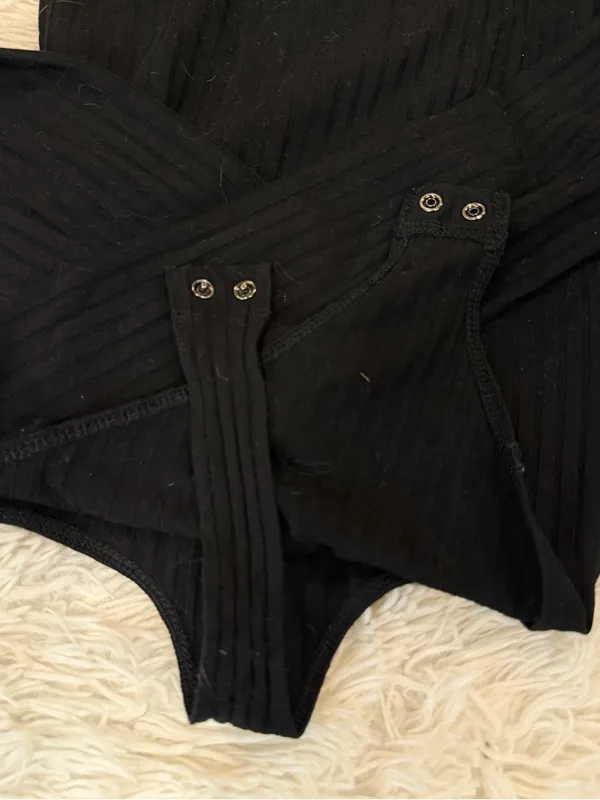 Banana republic Black Ribbed Turtleneck Bodysuit - Image 2