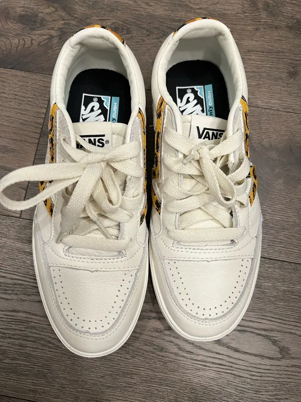 Vans off white cheetah print stripe sneakers - Image 3
