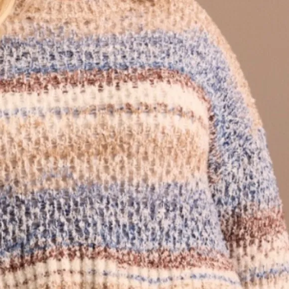 Arula Samantha Crop Ombré Loose Weave Crop Sweater NWT 1X - Image 3
