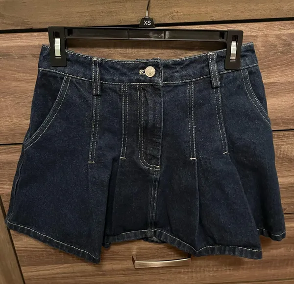 Grey Lab Denim Vest and Pleat Skirt - Image 7