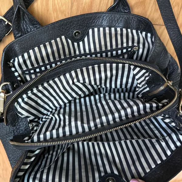 Kate Spade Southport Ave Sloan Black Leather Pebbled Handbag‎ Designer Purse - Image 8
