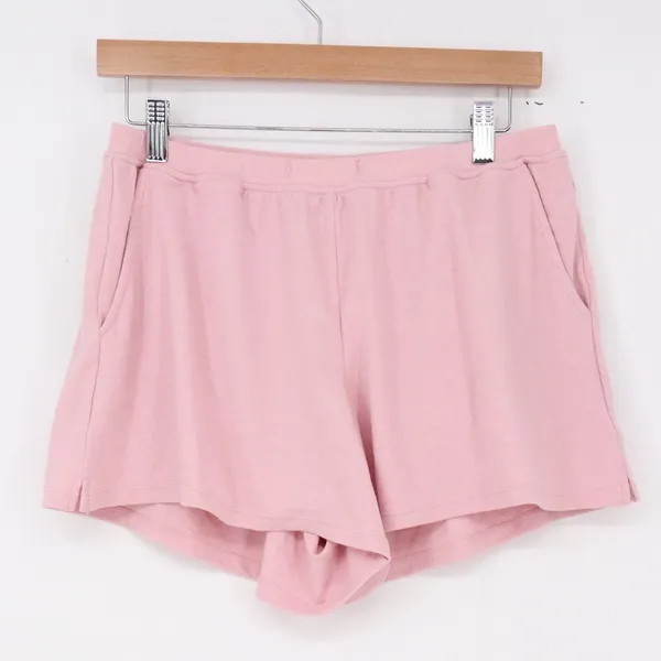 Unbranded Shorts Womens M Lounge Pink Solid Knit Pockets Excellent - Image 2