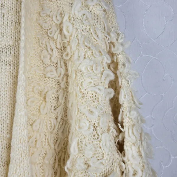 Anthropologie Akemi + Kin Loopy Knit Womens Cardigan One Size Cream Open Front - Image 10