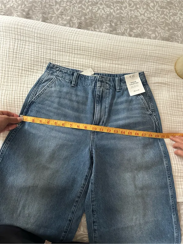 Madewell Blue Wide Leg Flare Jeans - Image 8