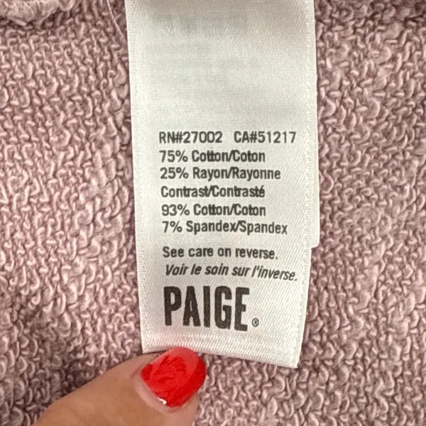 PAIGE Palm Springs‎ Lizeth Flamingo Sweatshirt Crewneck Pink Pullover Medium - Image 9