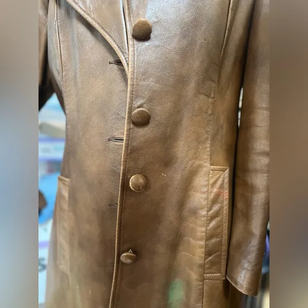 Vintage Scully Leather Coat – Made for Hamley & Co. Pendleton, OR - Image 6
