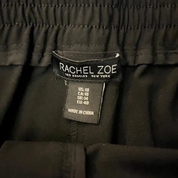 Rachel Zoe Tie Belt Black Pants size 10 - Image 4