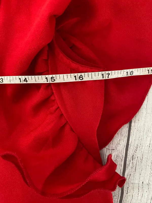 Women S red butterfly short sleeve boatneck blouse New without tags - Image 11