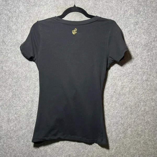 Y2K Rocawear Graphic Baby‎ Tee Black Blue Orange Glitter Logo Small Streetwear - Image 7