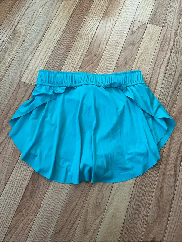 Free People Aqua Blue Tennis Skort Small Athleisure Beach Cover Up Sporty Summer - Image 5