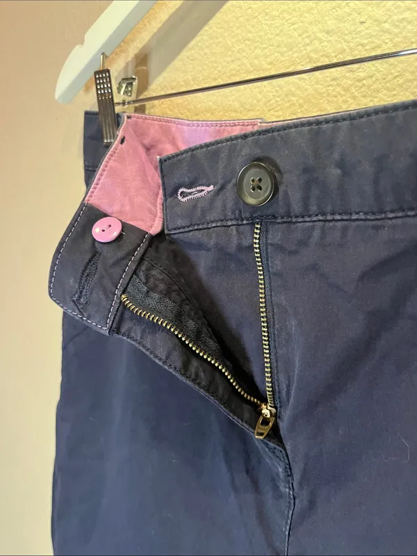 Boden Women’s Navy Blue Chino Style Cropped Pants Size 8 Petite - Image 9