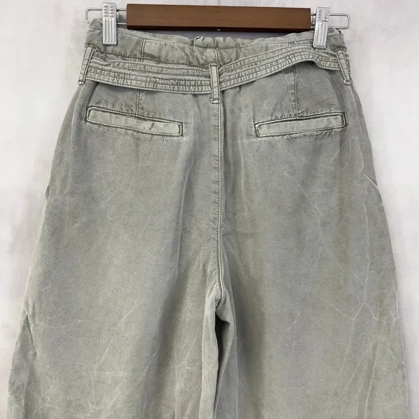 AEO Wide Leg Crop Pants Women Size 0 Indie Boho Earthy Utility Coastal Urban‎ - Image 5