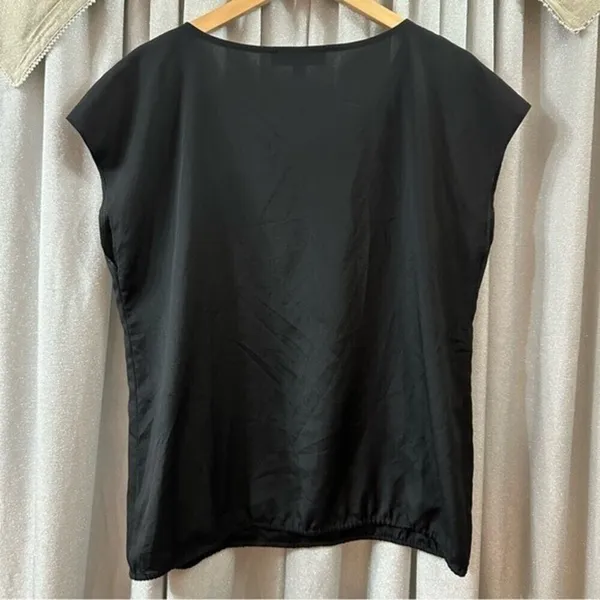 Anne Taylor Loft‎ Black Sleeveless Blouse Sz Large - Image 5